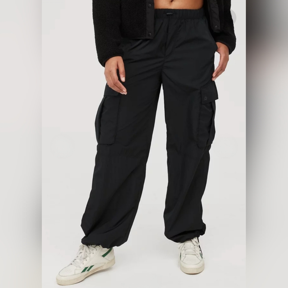 aerie Black Cargo Track Pants